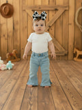 Split Flared Jeans